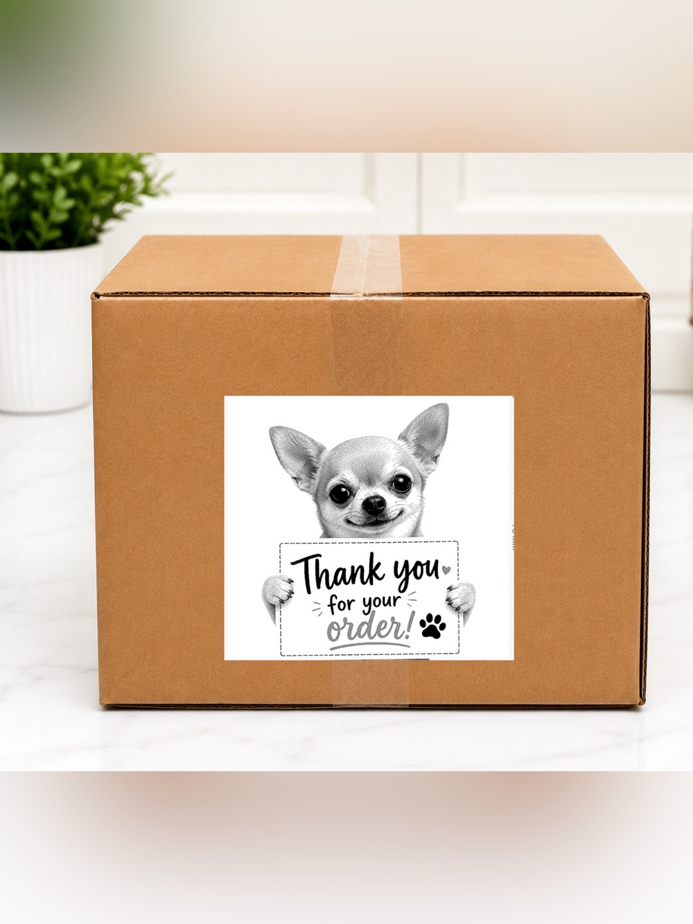 Chihuahua Thank You Stickers-100ct.